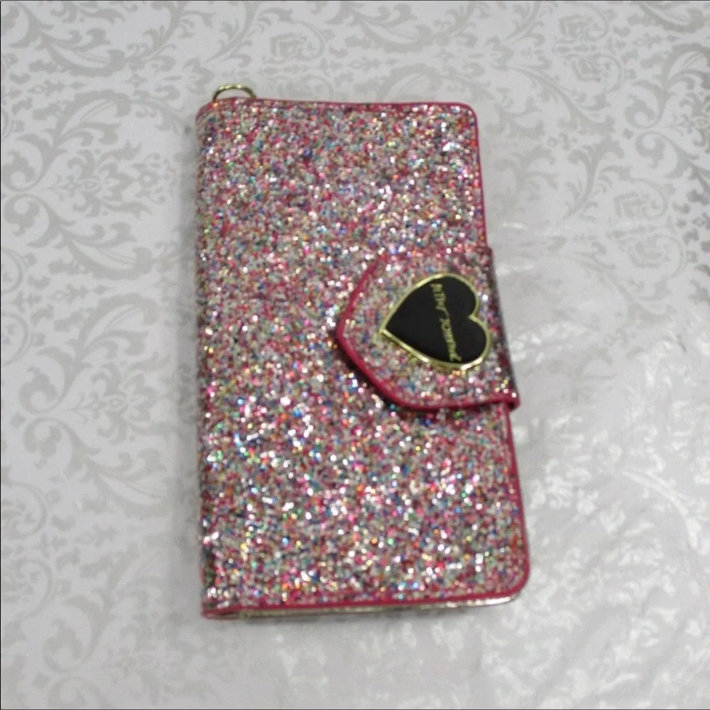 BETSEY JOHNSON Glittered Phone Wristlet